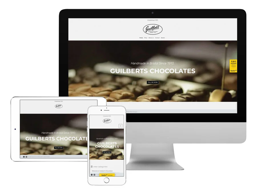 Guilberts Chocolates Responsive Web Design For Mobile, Tablet and Desktop
