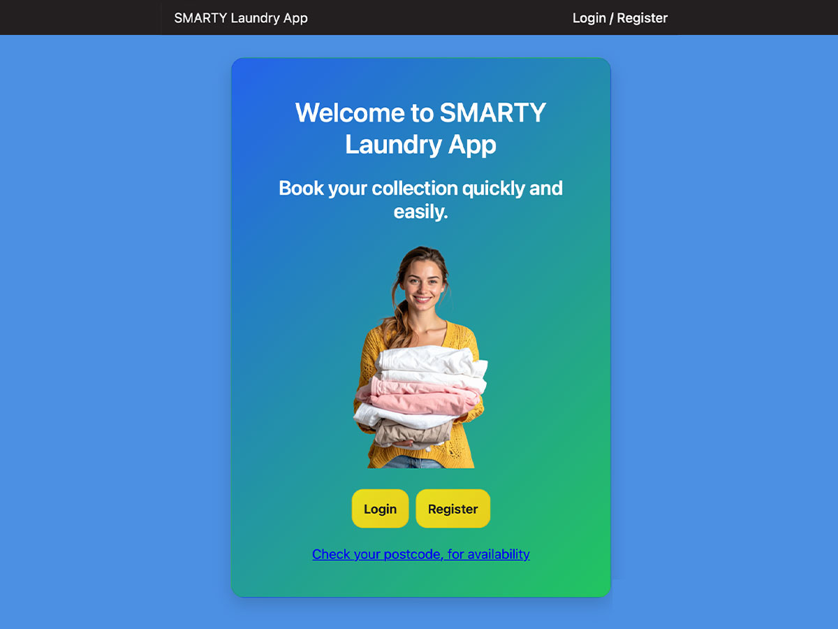 SMARTY Laundry progressive web application