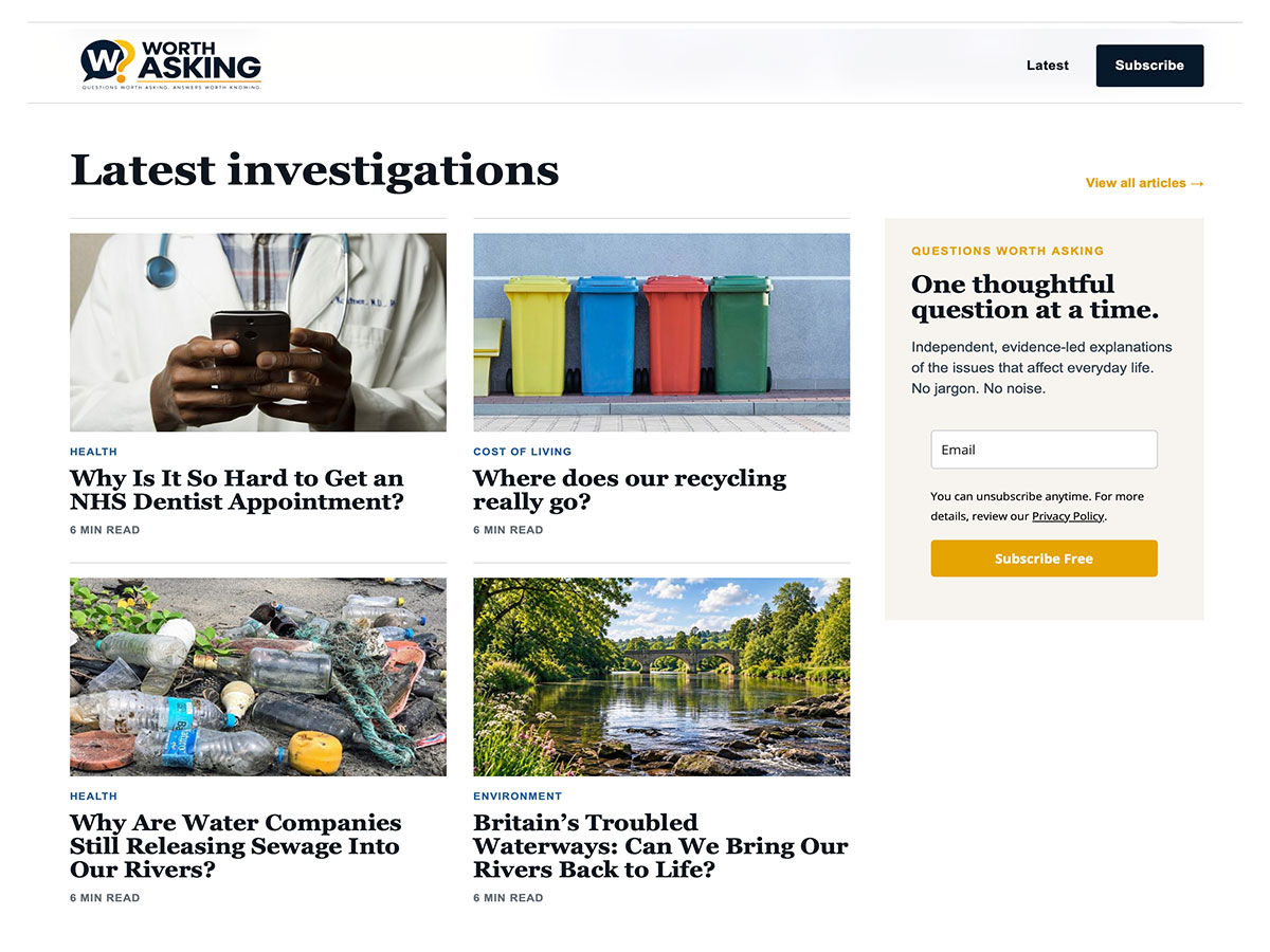 Worth Asking website