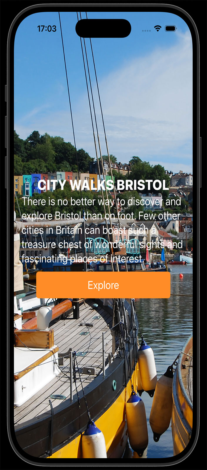 City Walks Bristol iOS app created by Somerset Web